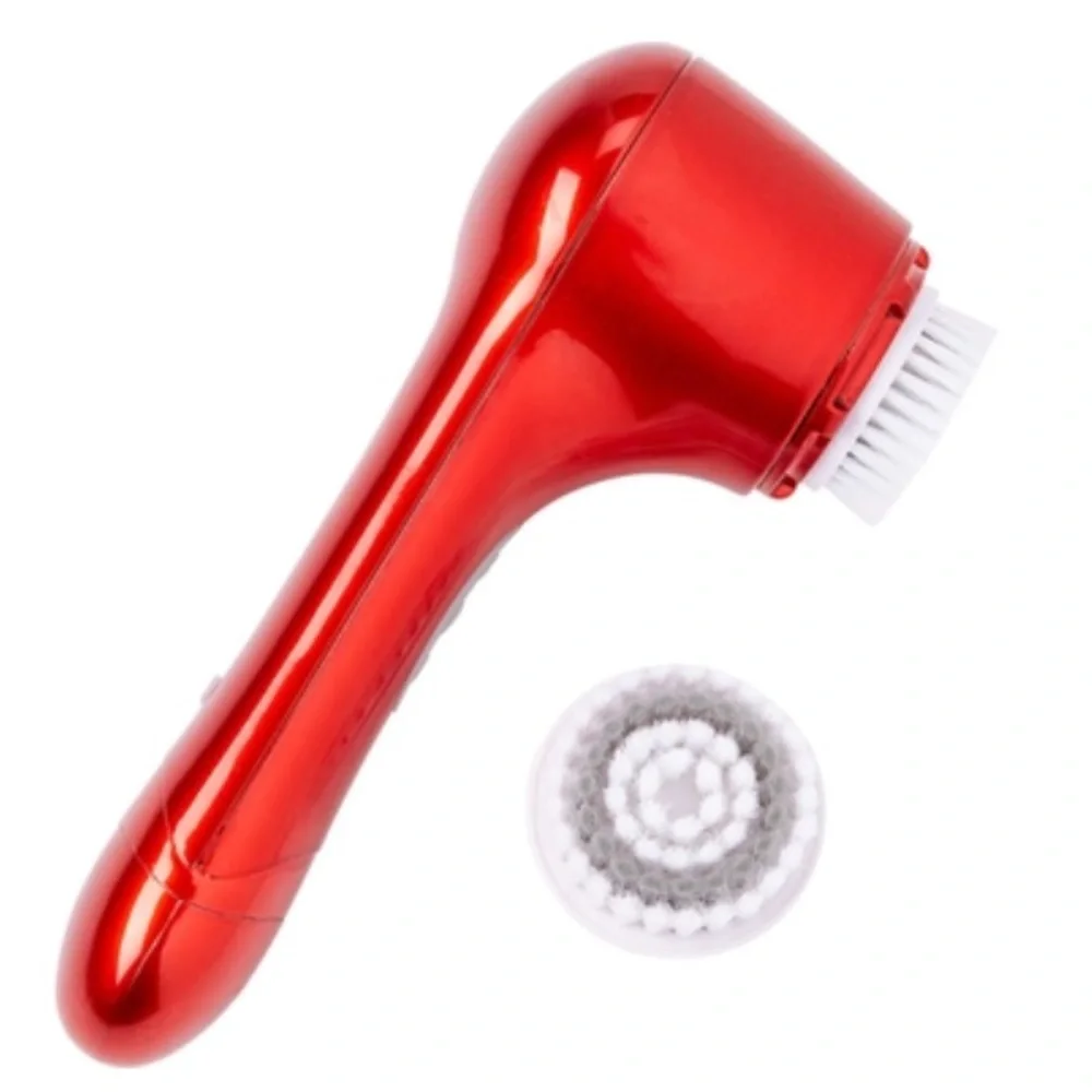 Vivitar Battery Operates Facial Power Brush in Metallic Red